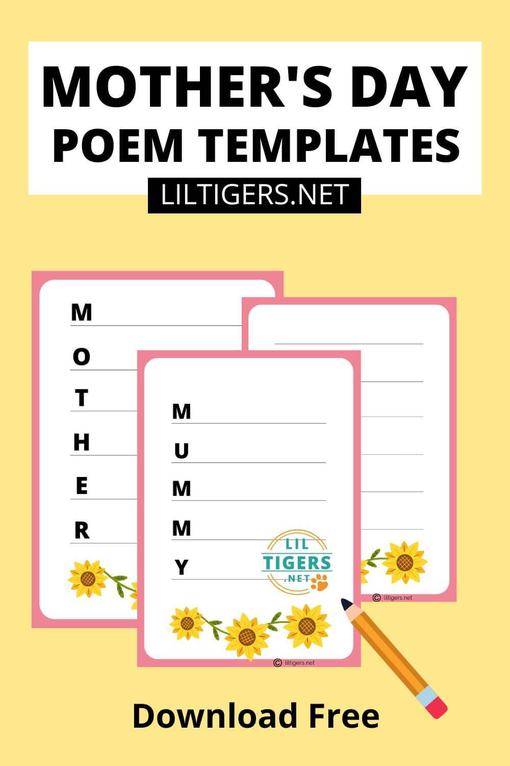 printable mother's day poem templates free
