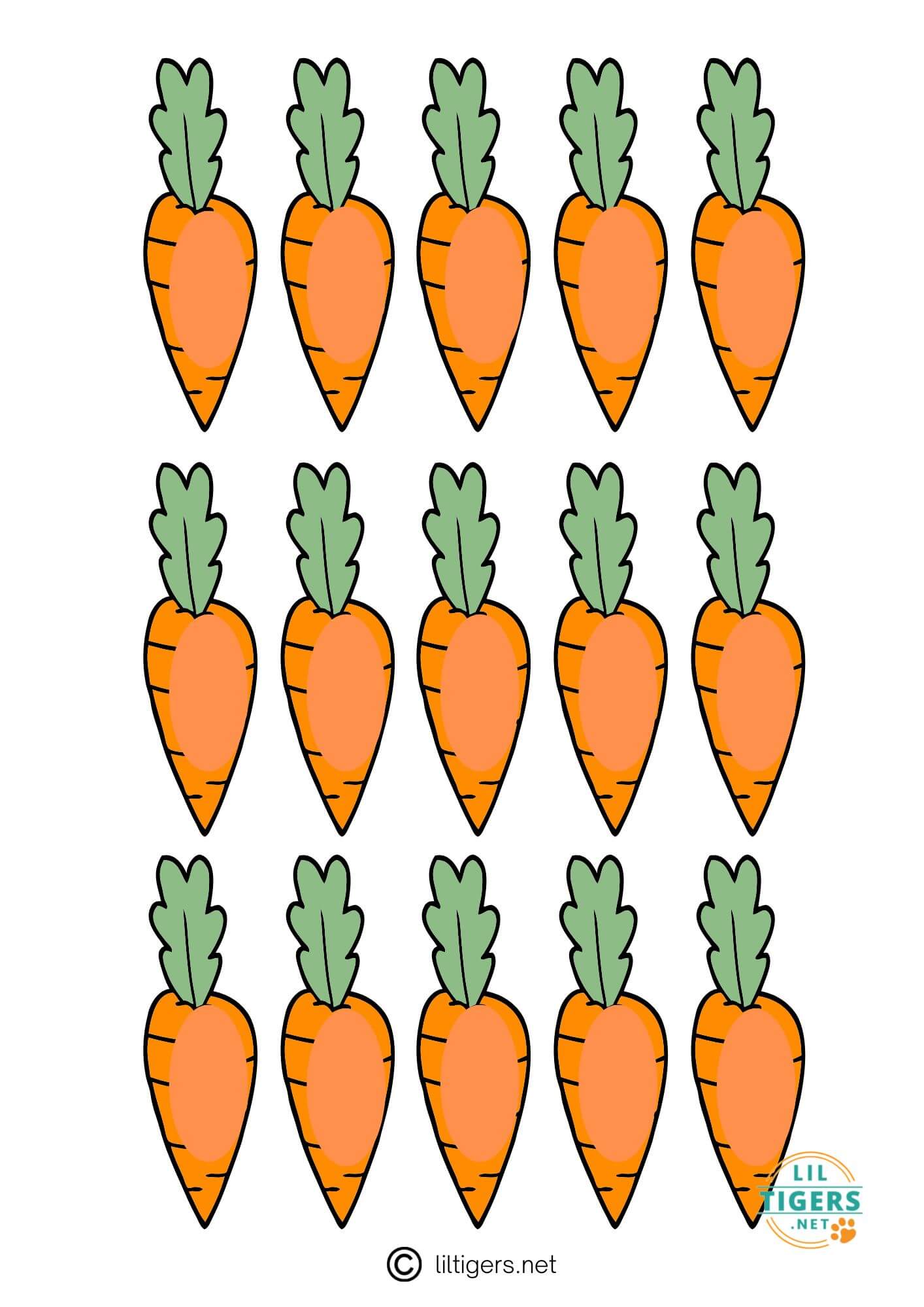 Free carrot template printables