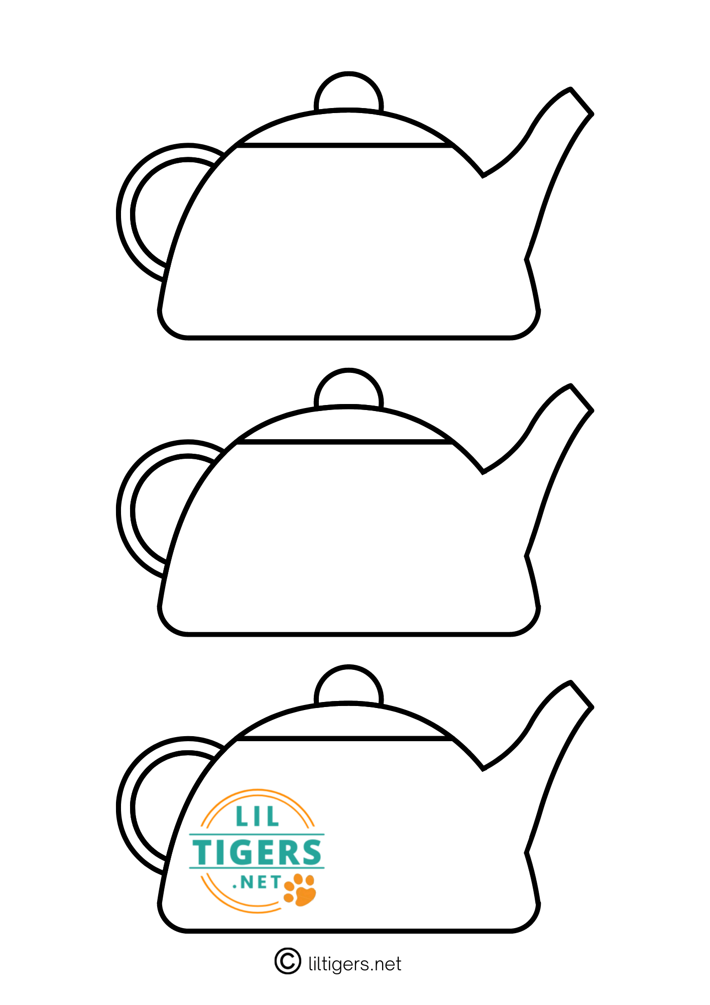 Free Printable Teapot Templates Lil Tigers
