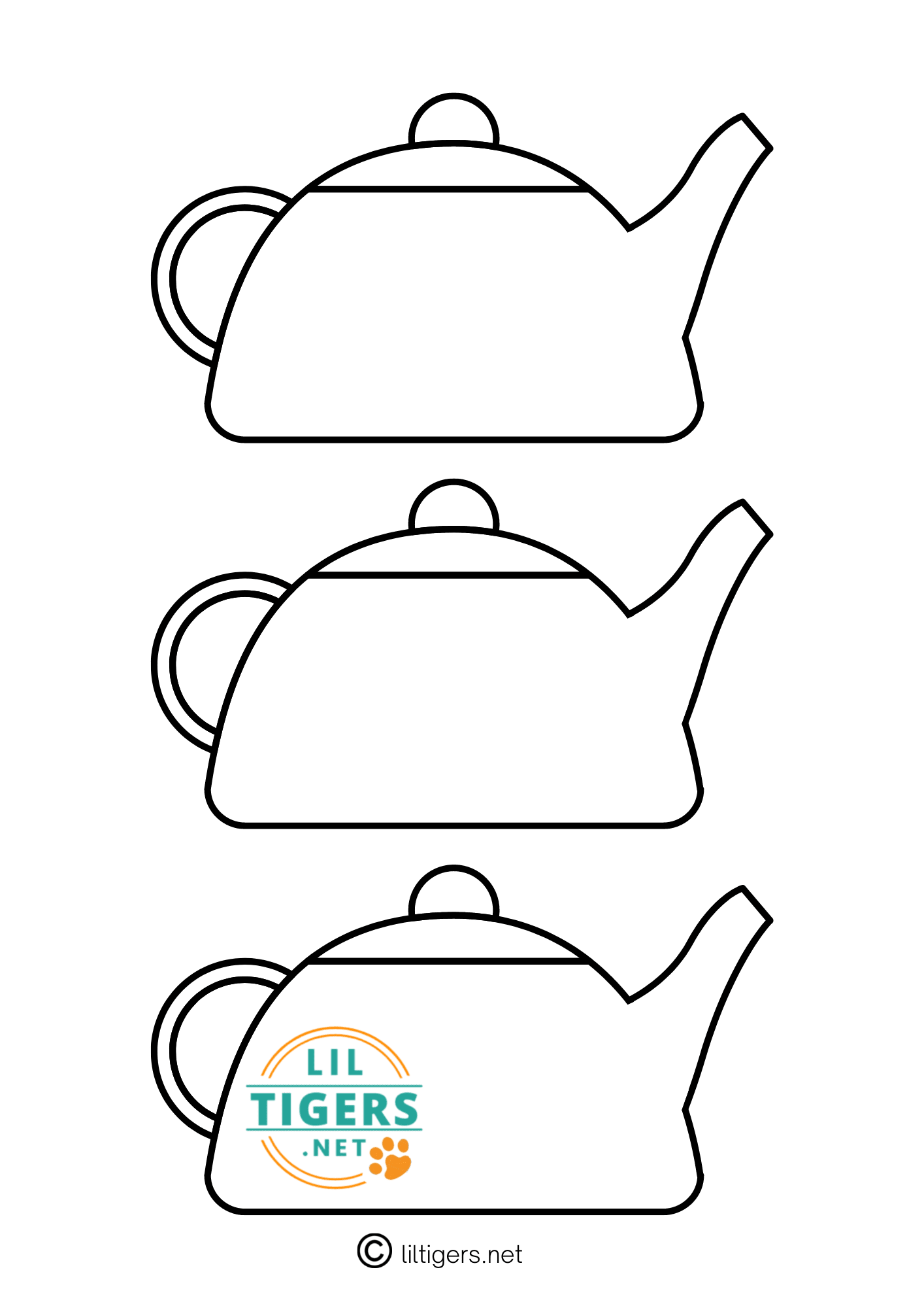 medium template of a teapot