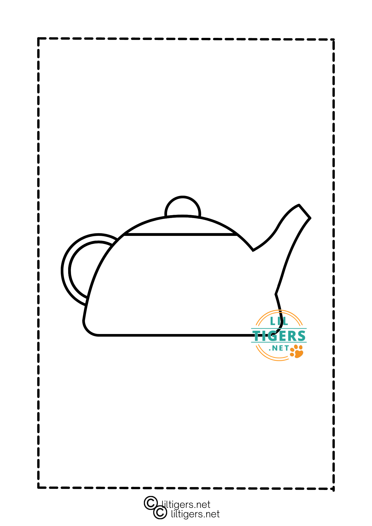 large teapot template printable