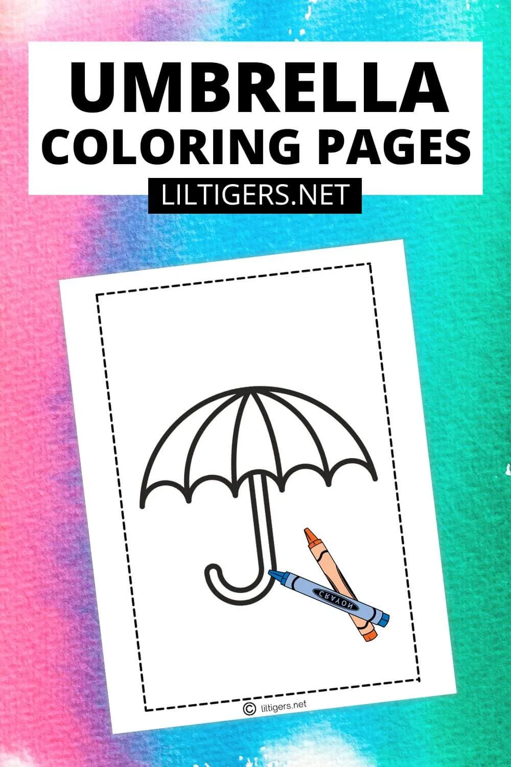 free printable umbrella coloring pages