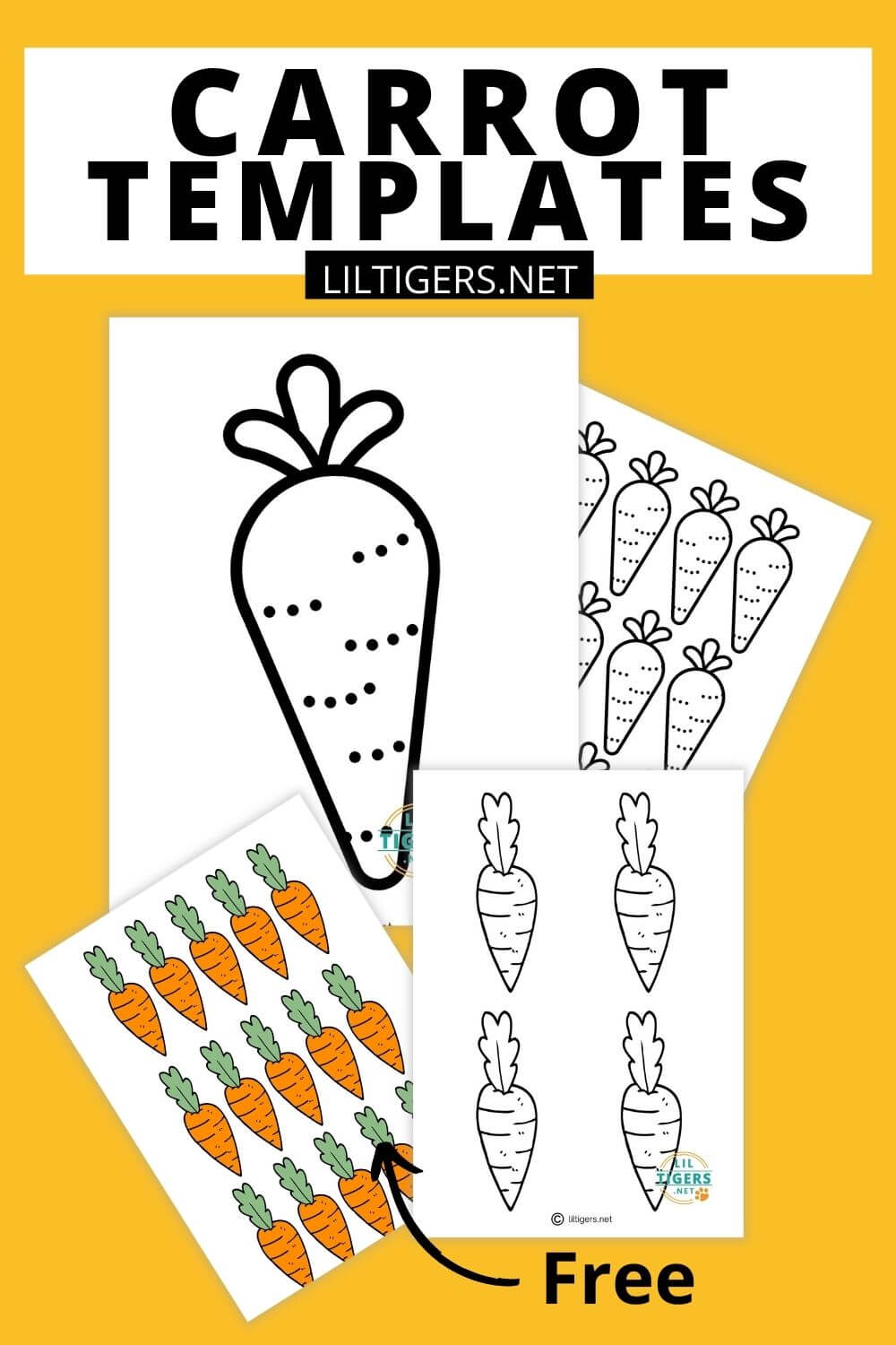 free printable carrot templates
