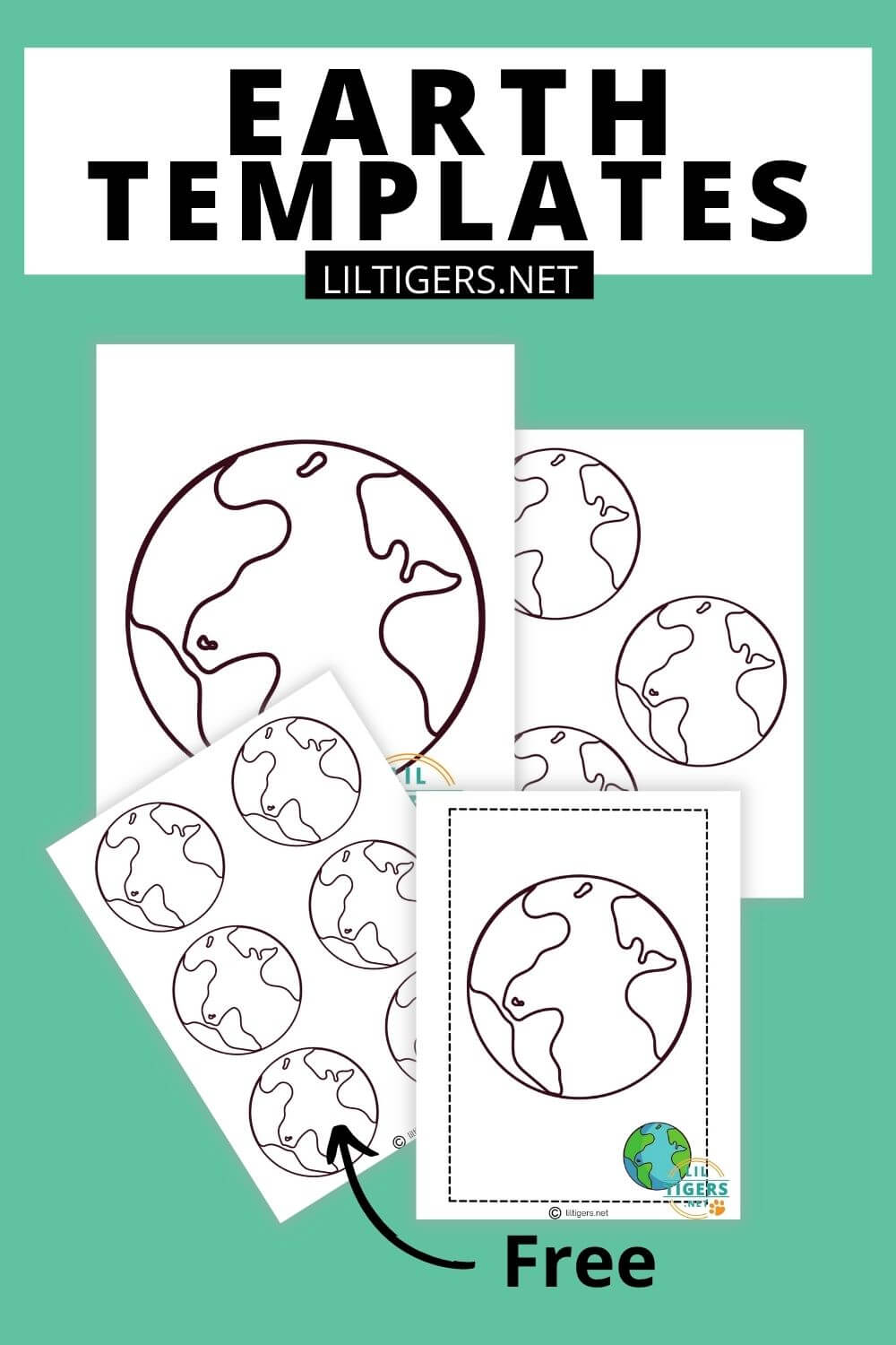 earth template printable