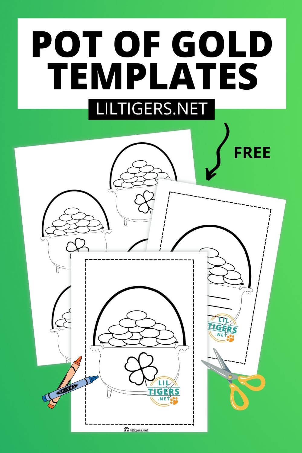 7 Free Printable Pot of Gold Templates Lil Tigers Lil Tigers