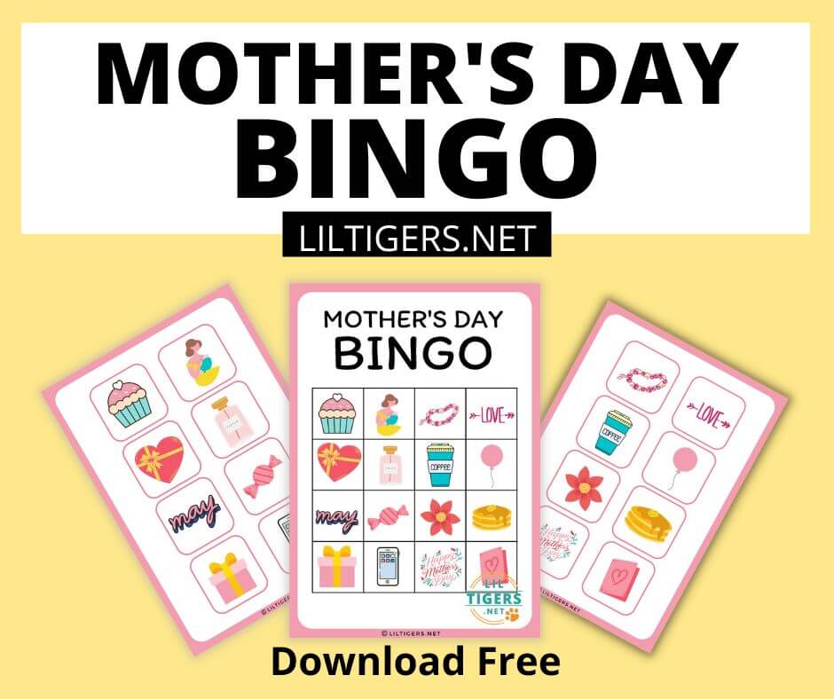 Free Printable Mothers Day Bingo Game Templates Lil Tigers