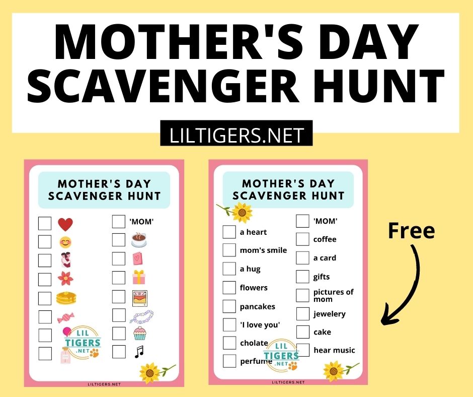 Mother's day scavenger hunt