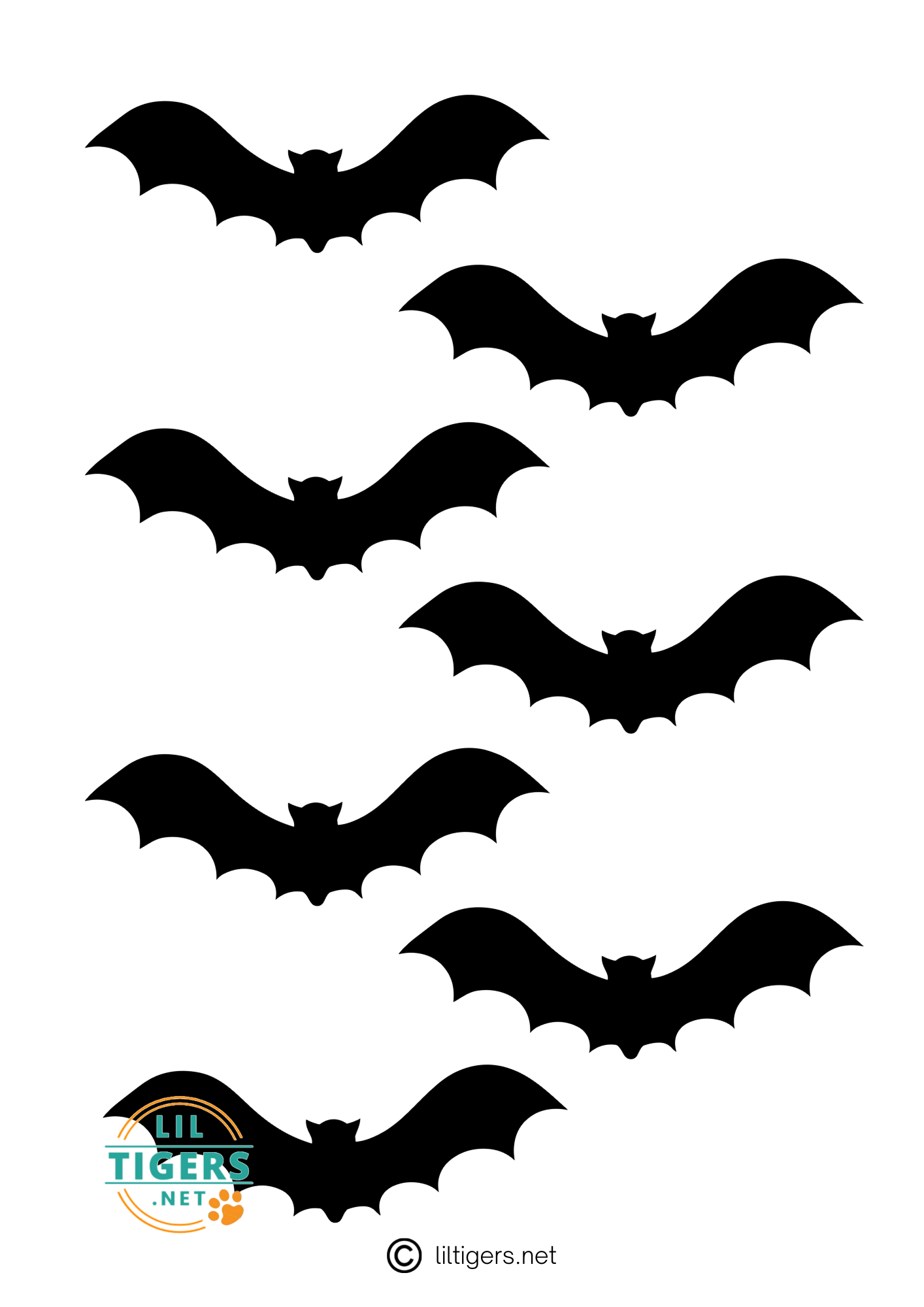 free printable bat template outlines black