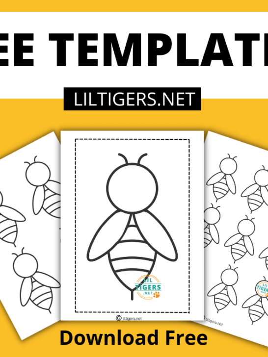cut out bee template printables