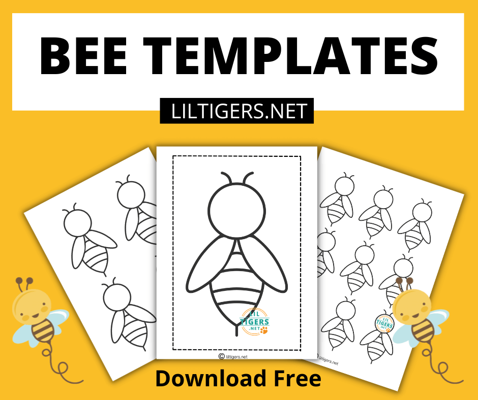 cut out bee template printables