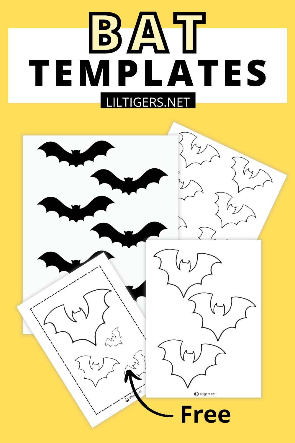 free bat template printables