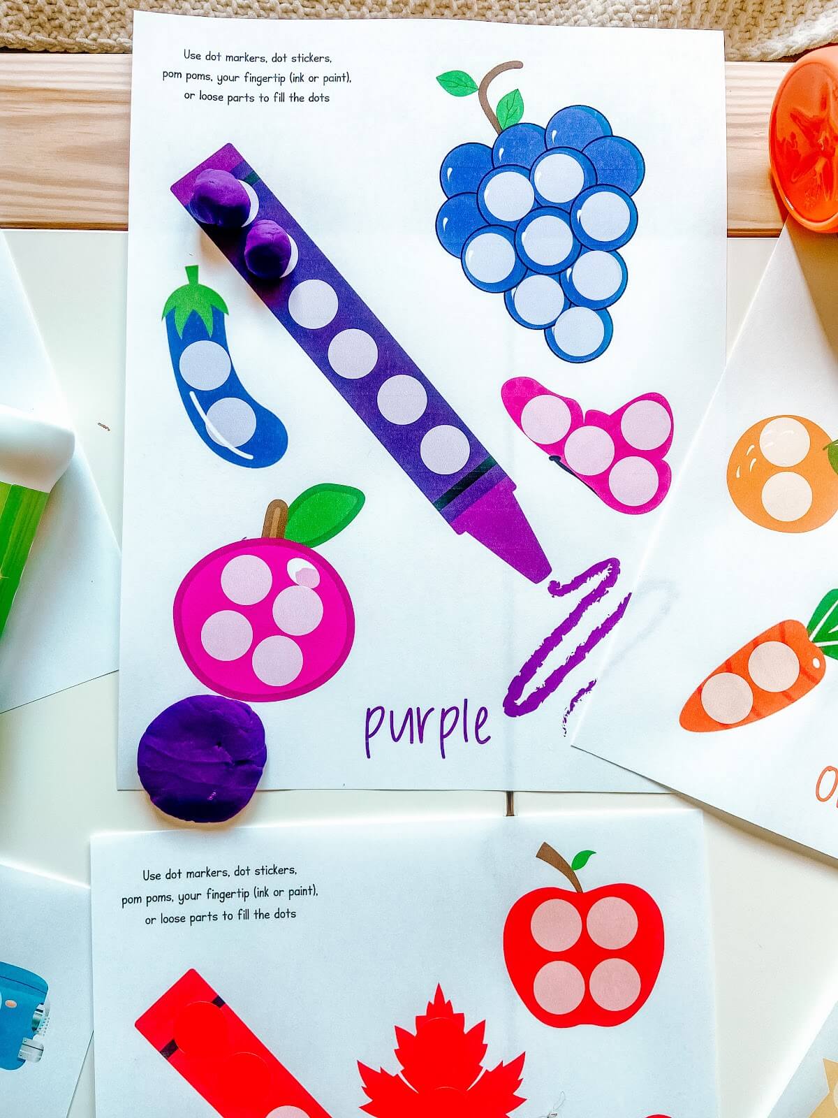 purple do a dot printables