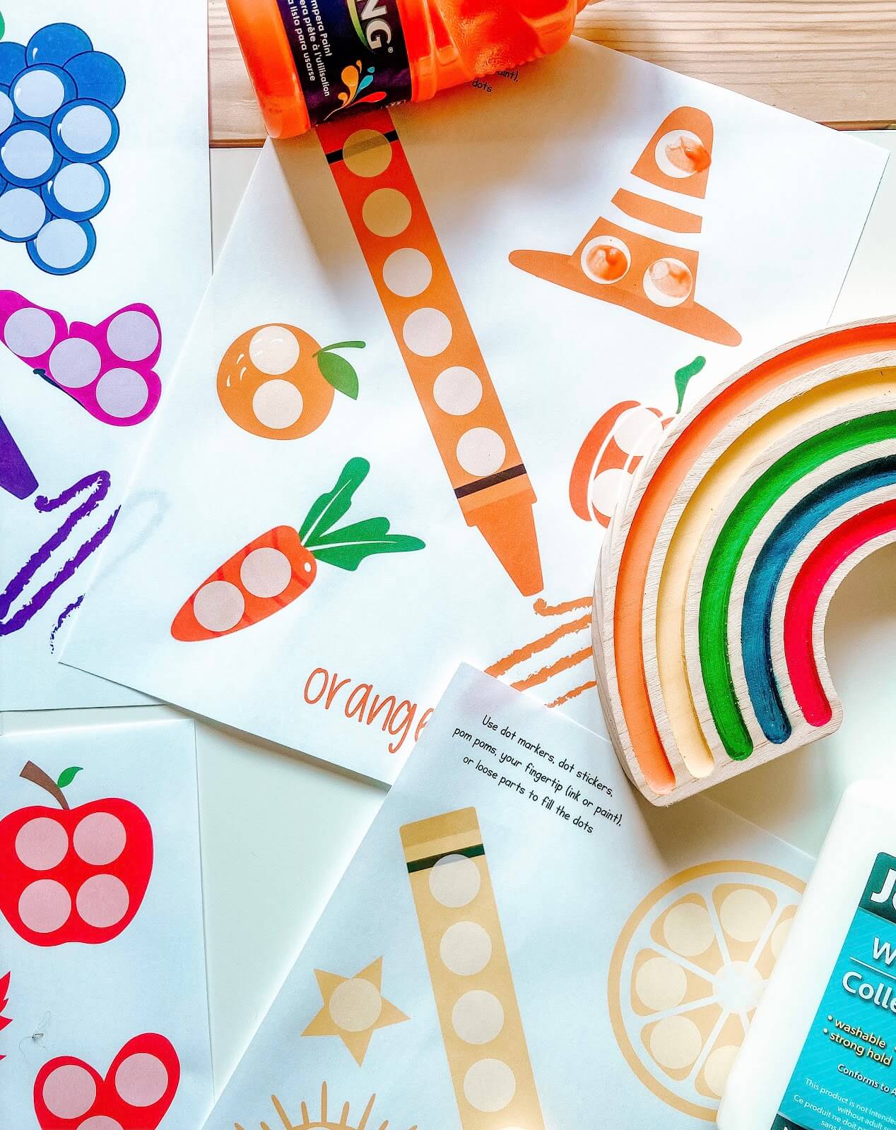 orange do a dot printables