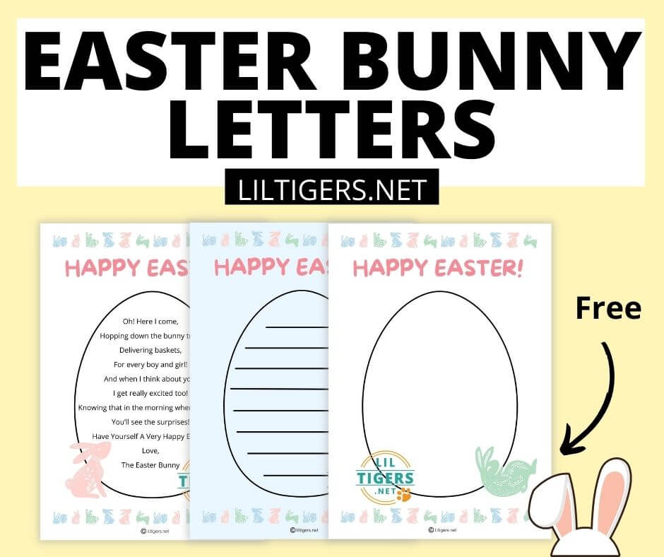 Free printable letter from the Easter bunny