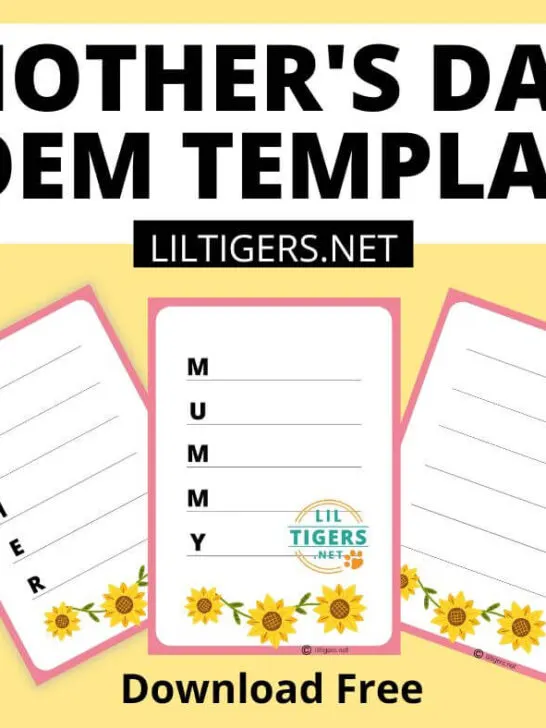 free printable Mother's Day Poem Templates