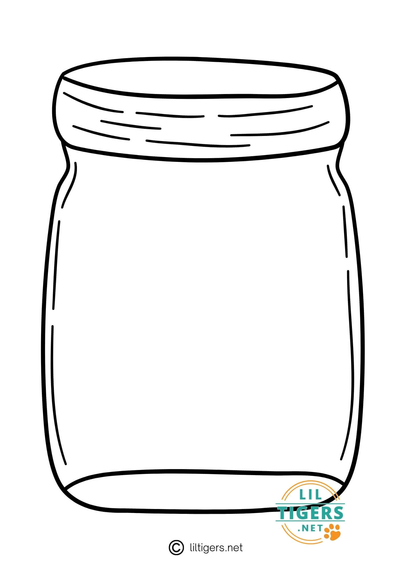 free printable Mason Jar coloring page