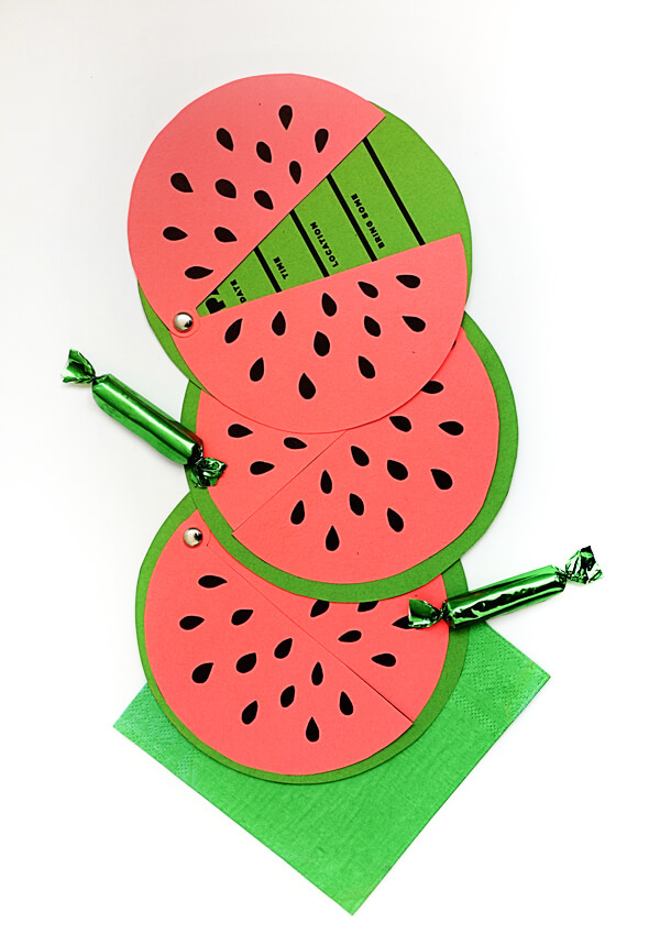 watermelon template invitation