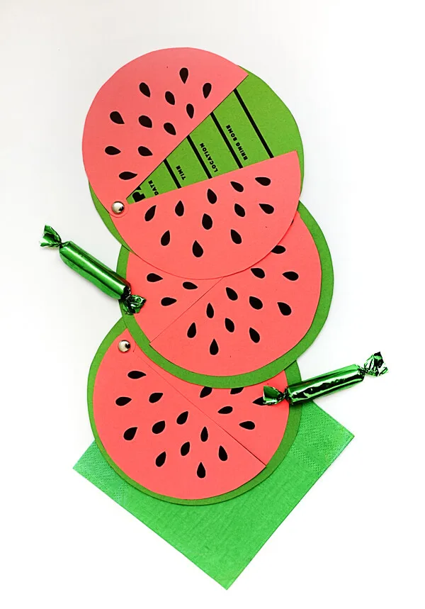watermelon template invitation 