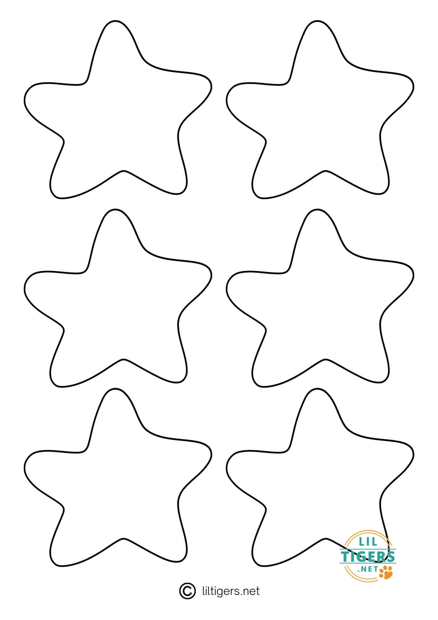 free printable starfish templates