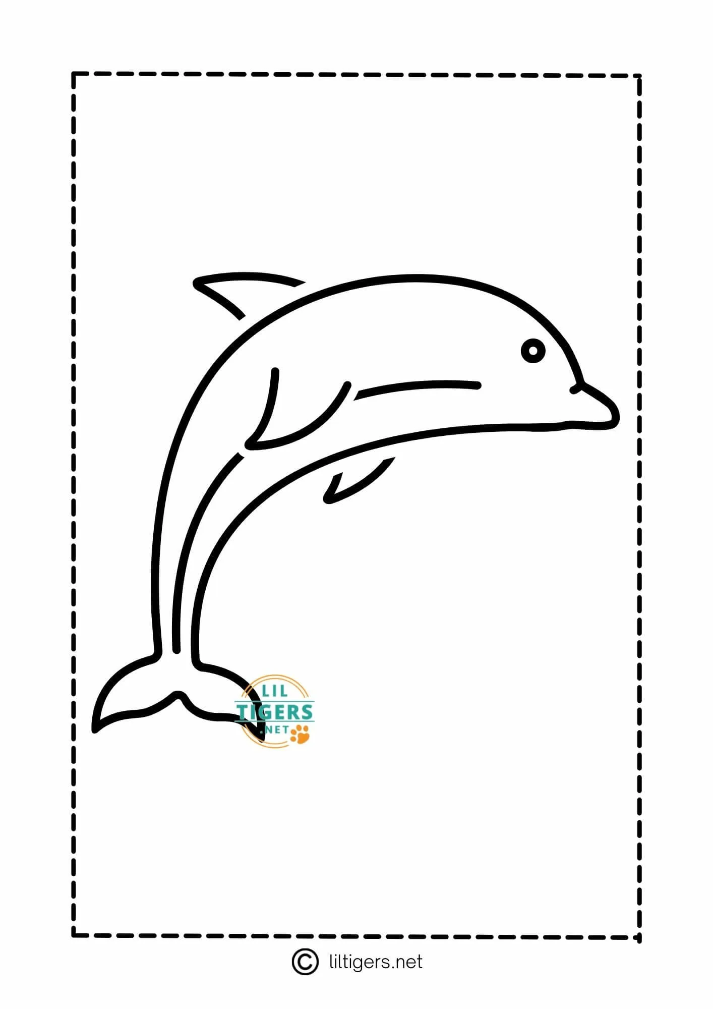 free printable dolphin coloring pages