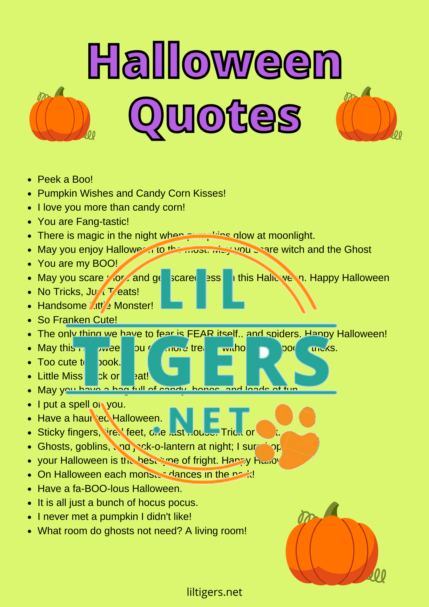 free prinatble Halloween quotes PDF