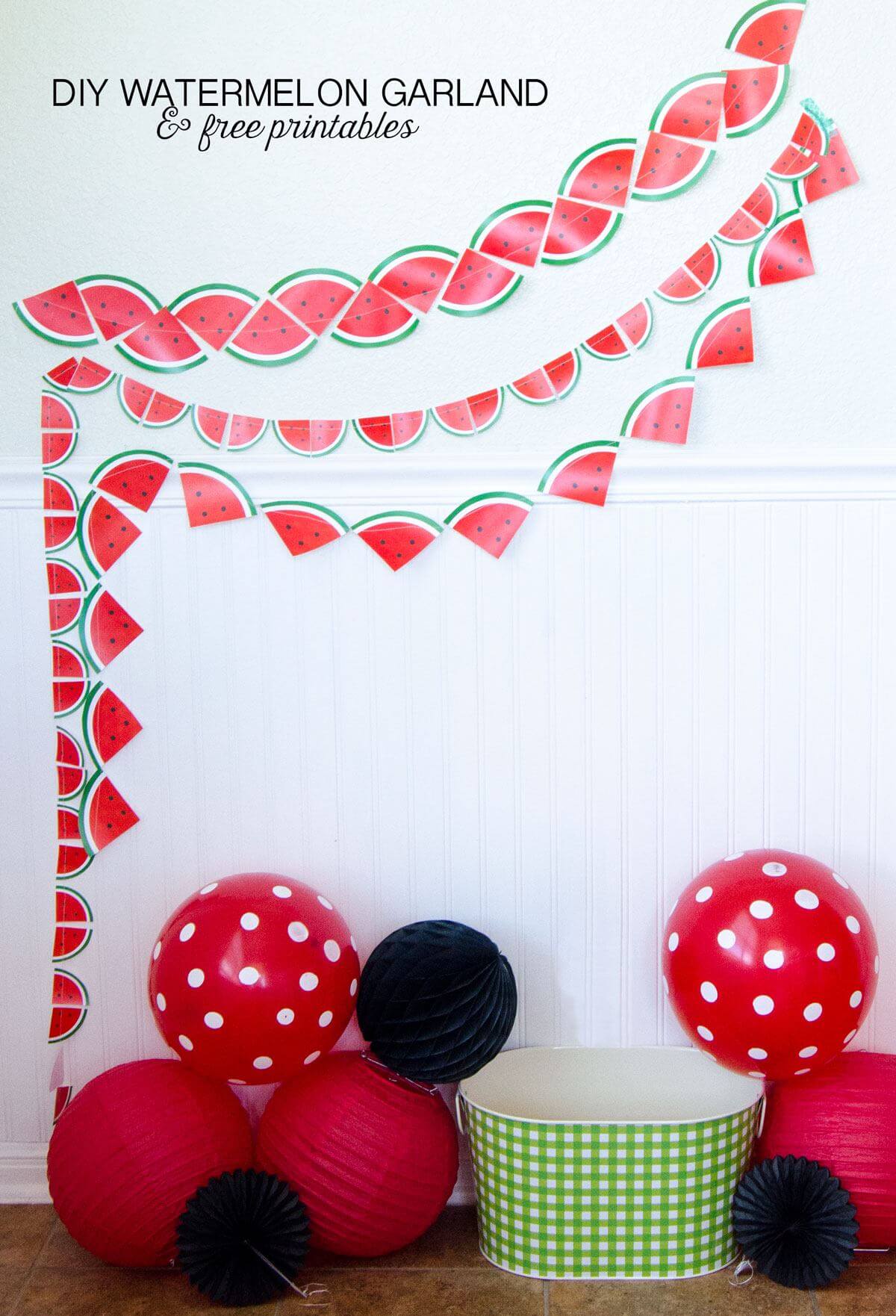 watermelon party garland