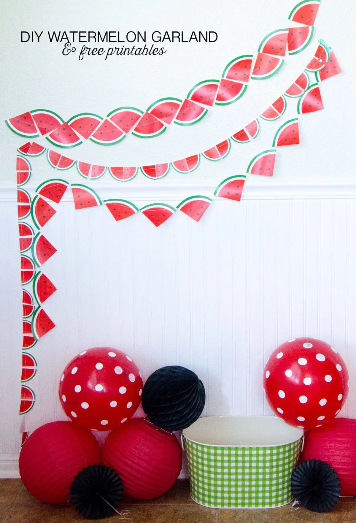 watermelon party garland