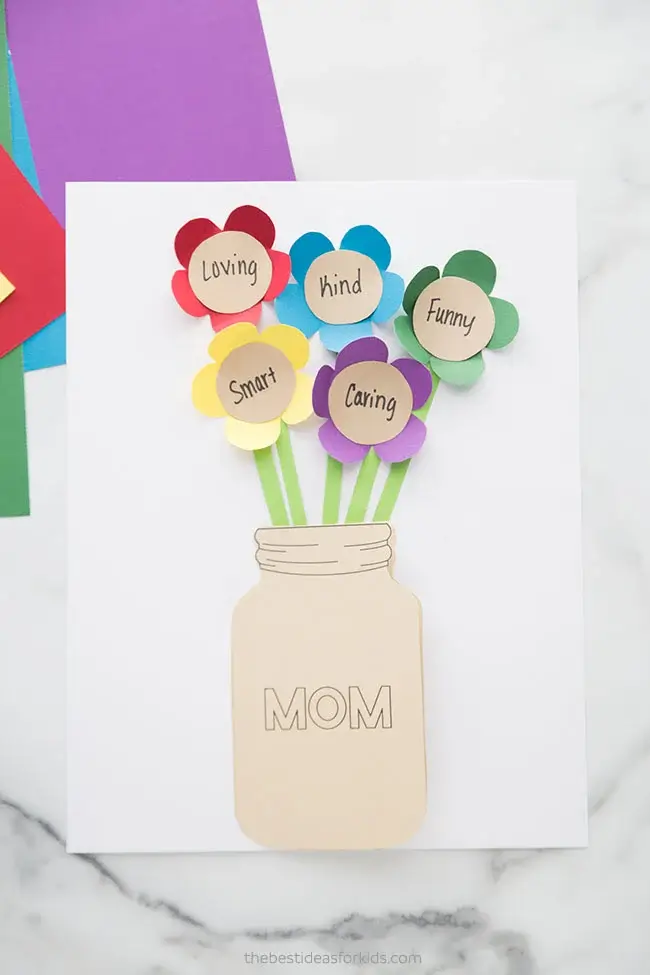 mason jar card for mothers day