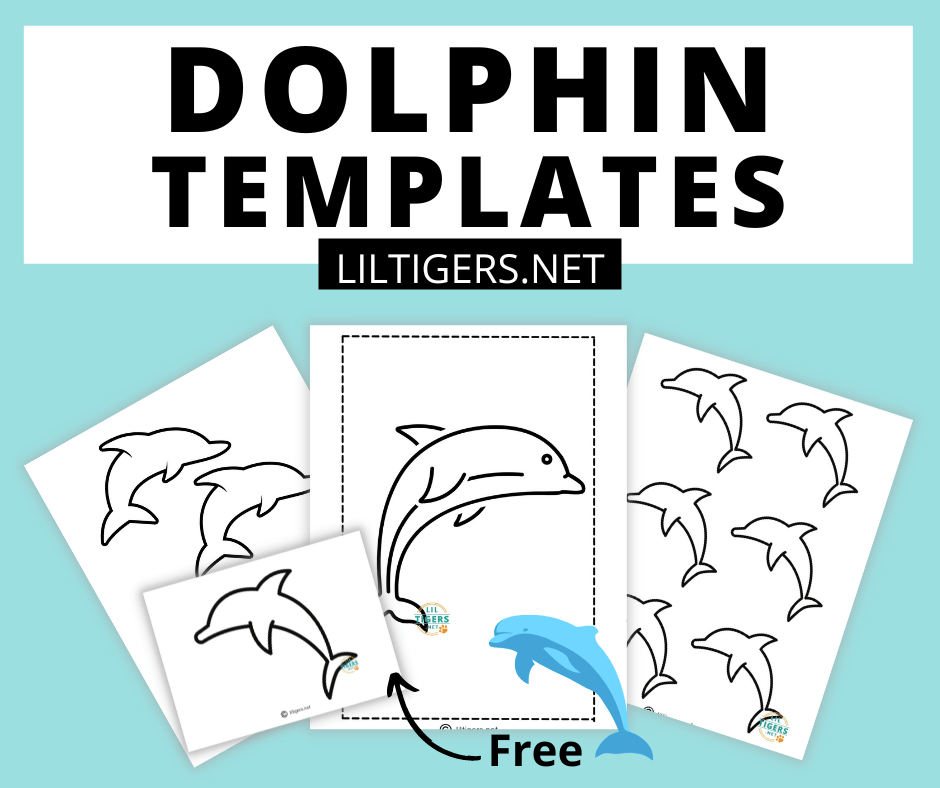 Free Printable Dolphin Templates Lil Tigers Lil Tigers