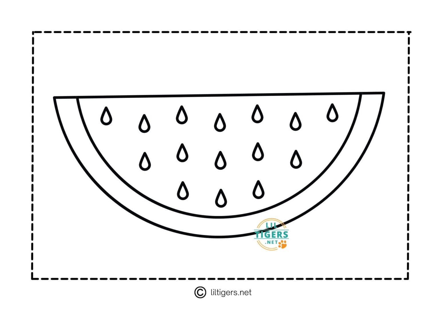 Free Printable Watermelon Templates Lil Tigers Lil Tigers