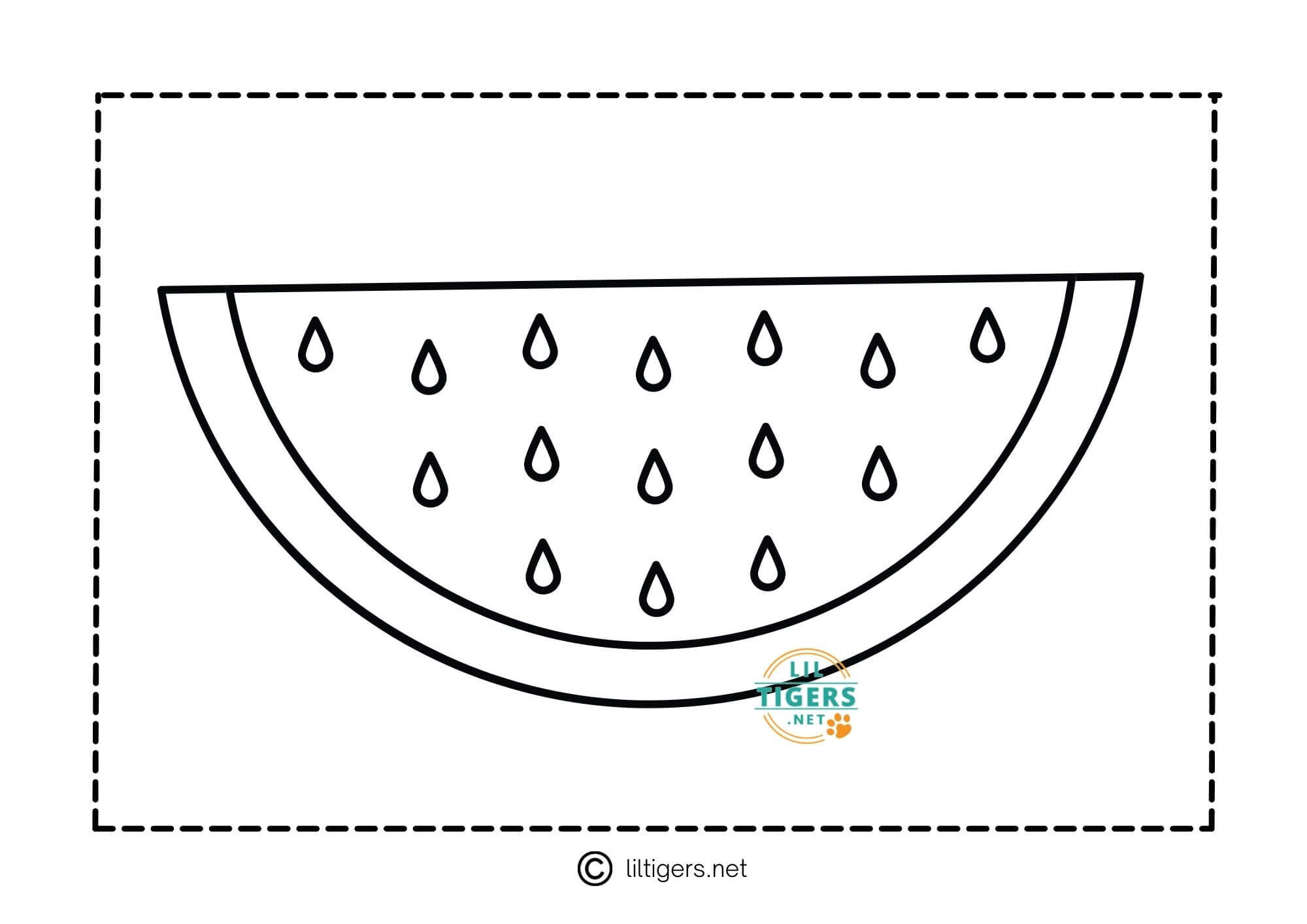 Free Printable Watermelon Templates Lil Tigers Lil Tigers