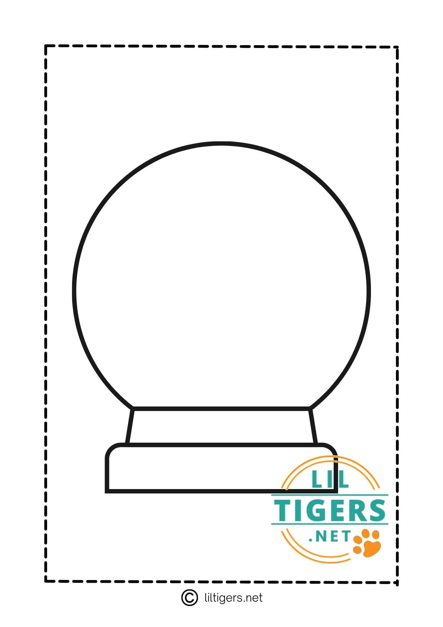 snow globe craft template