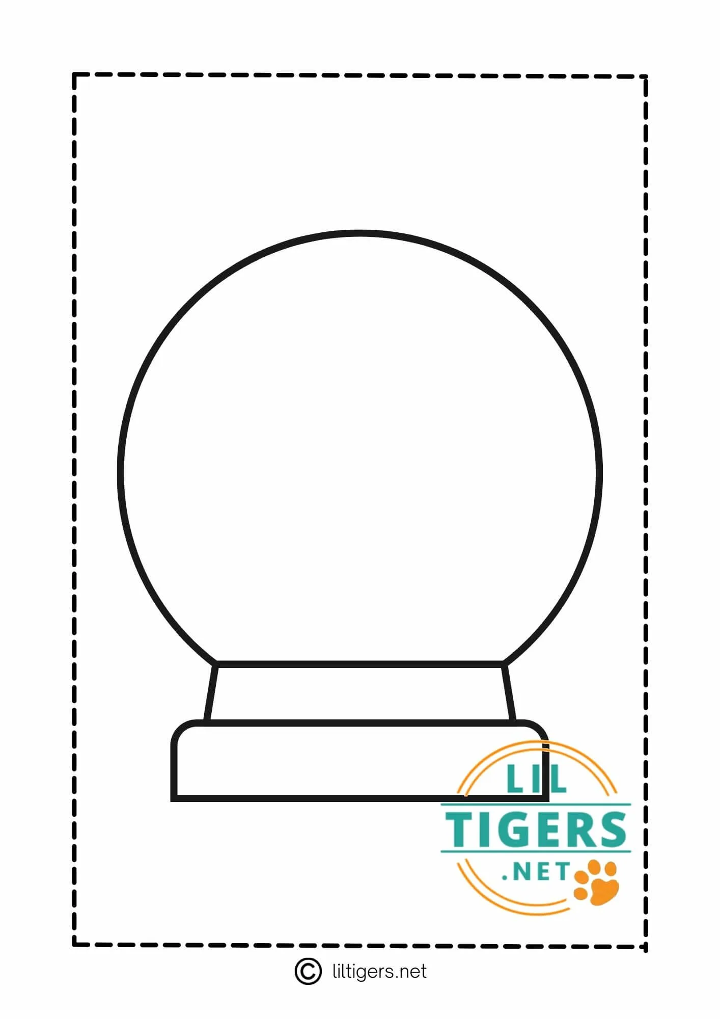 snow globe craft template