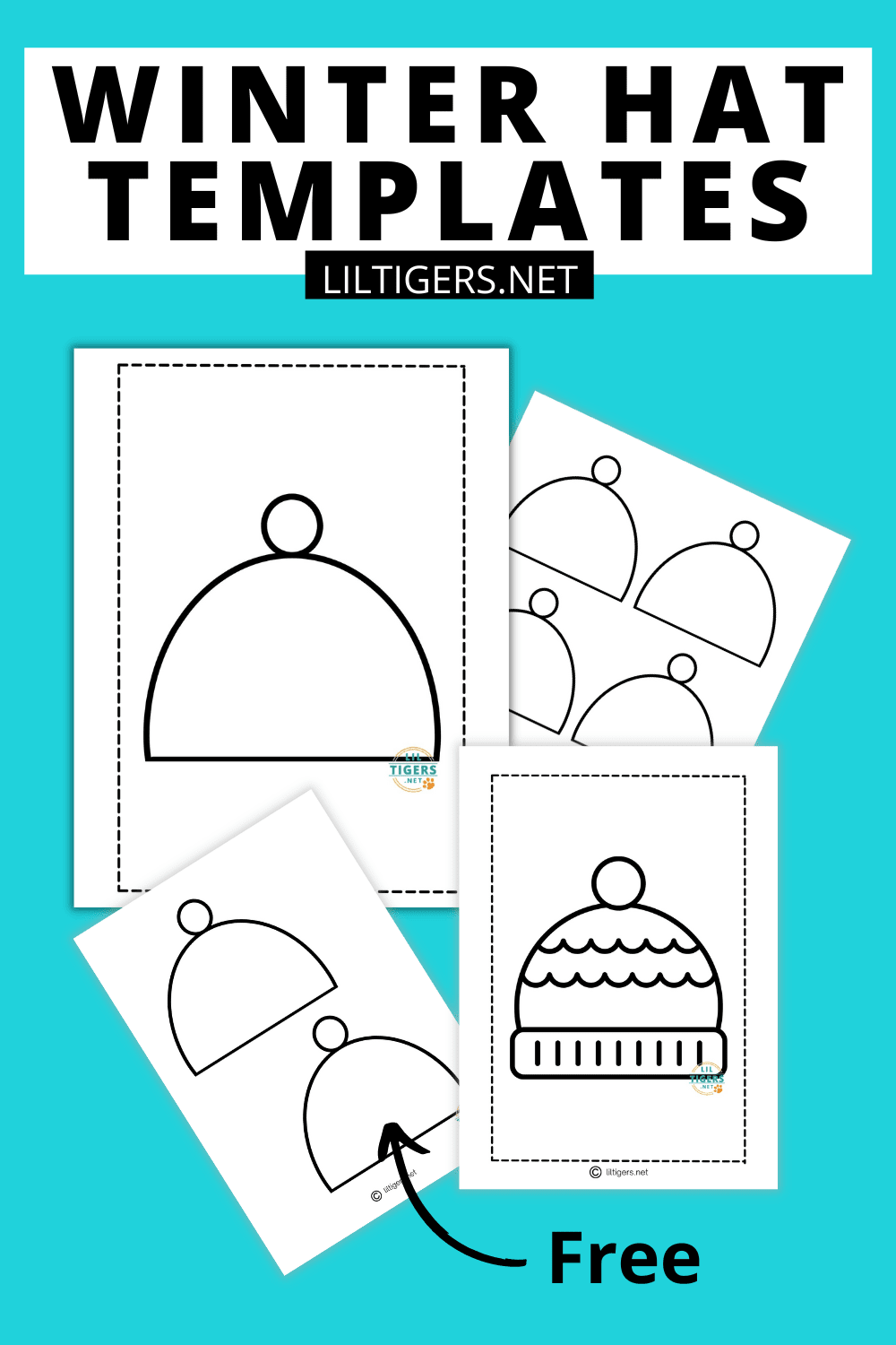 free printable winter hat templates