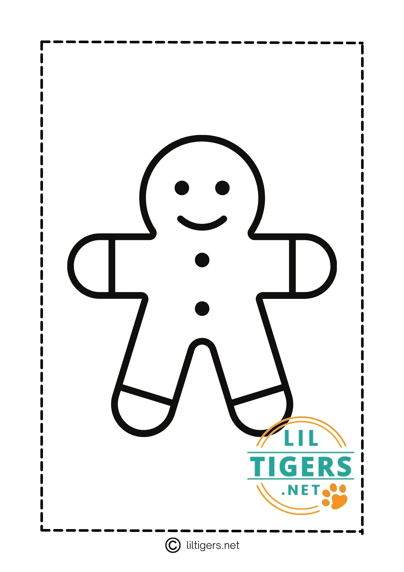 gingerbread man coloring pages