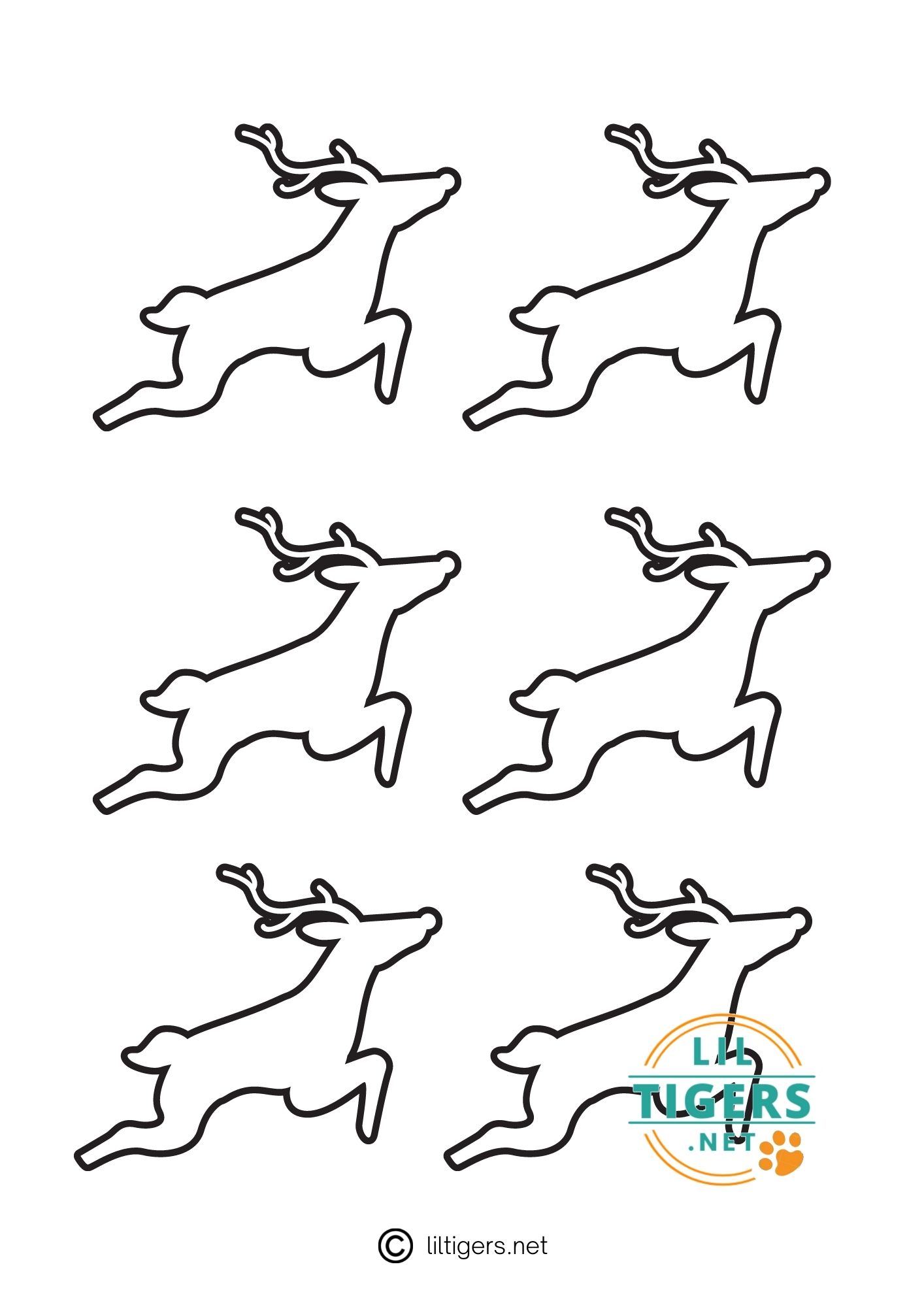 Free Printable Reindeer Templates Lil Tigers Lil Tigers christmas-reindeers-coloring-page-updated-2022-coloring-home