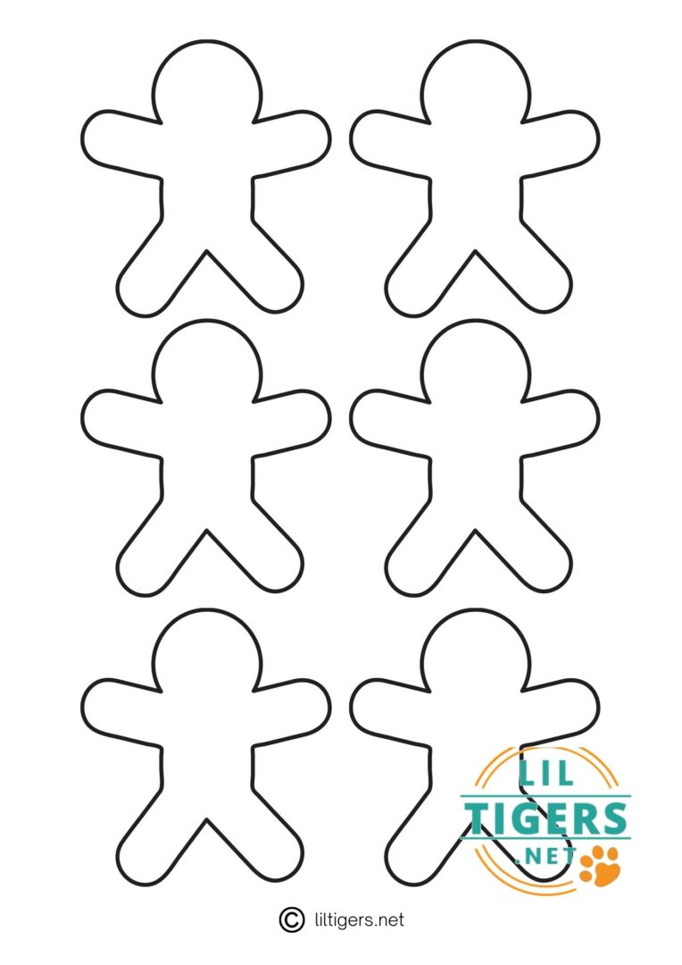 Free Printable Gingerbread Man Templates &amp; Coloring Pages - Lil Tigers