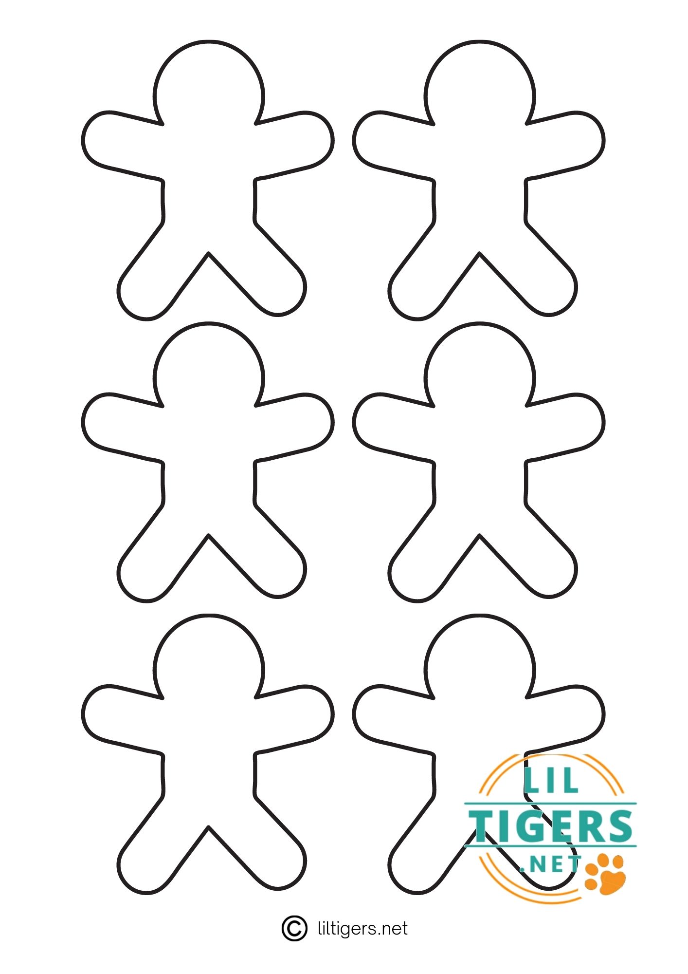 free printable gingerbread man templates