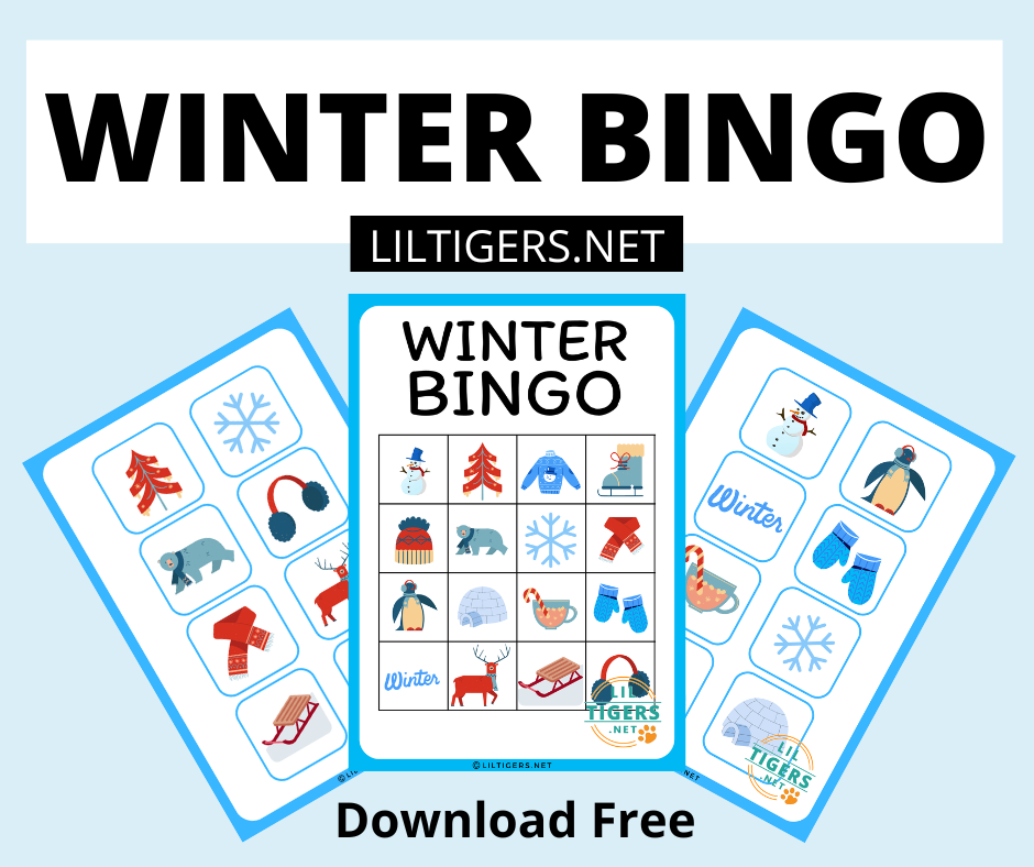 free printable winter bingo for kids