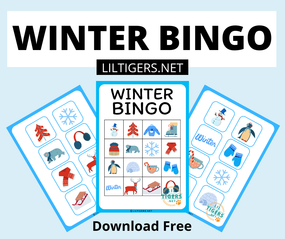 Winter Bingo Free Printable Lil Tigers
