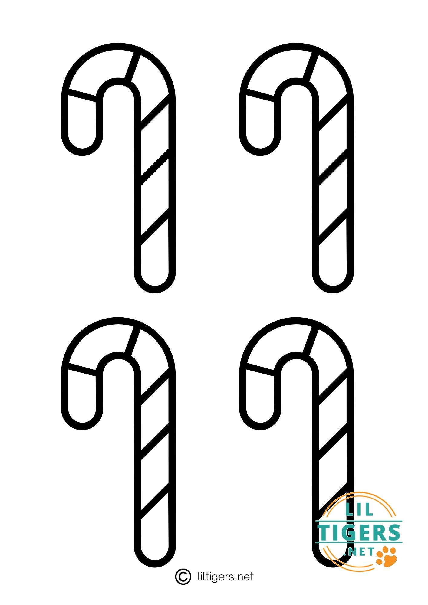 free printable candy cane craft templates