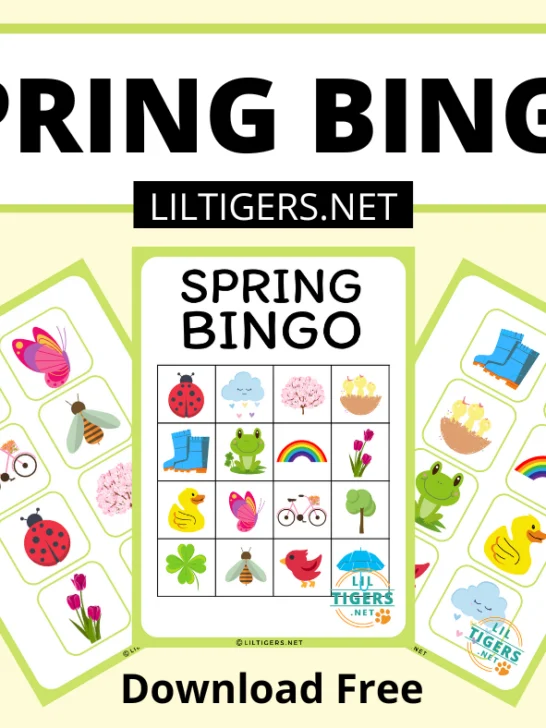 free printable spring bingo for kids