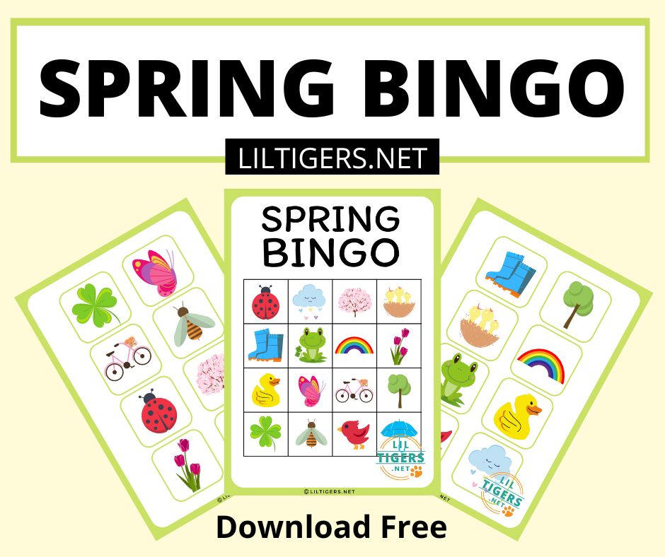 free printable spring bingo for kids