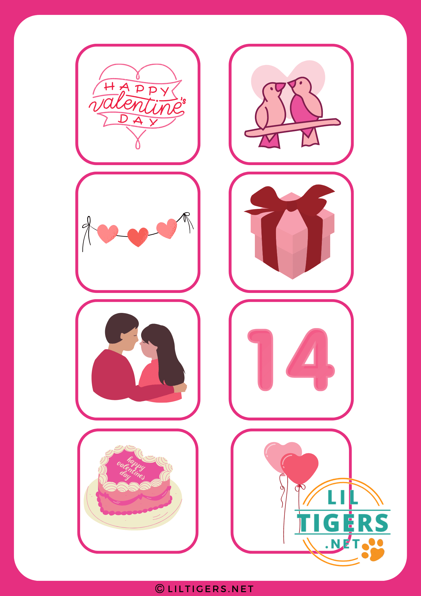 Kids valentine's day bingo free printables