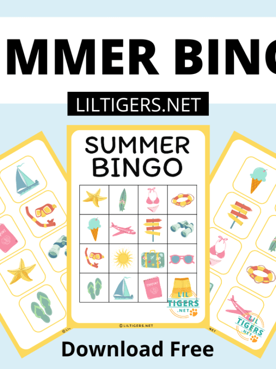 free printable summer bingo for kids