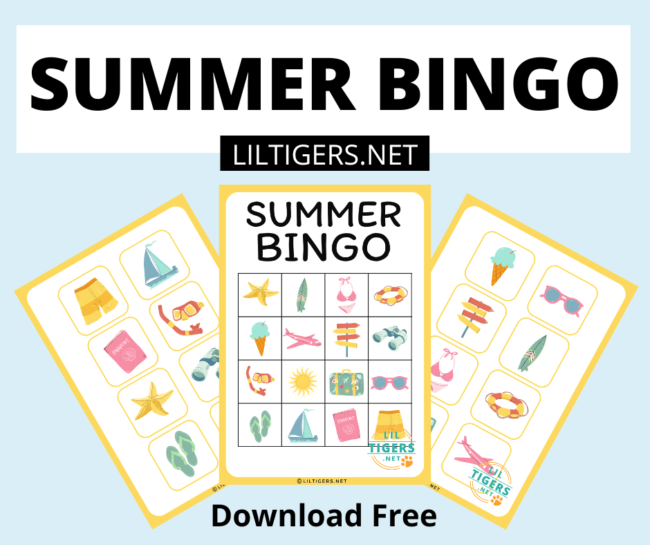 free printable summer bingo for kids