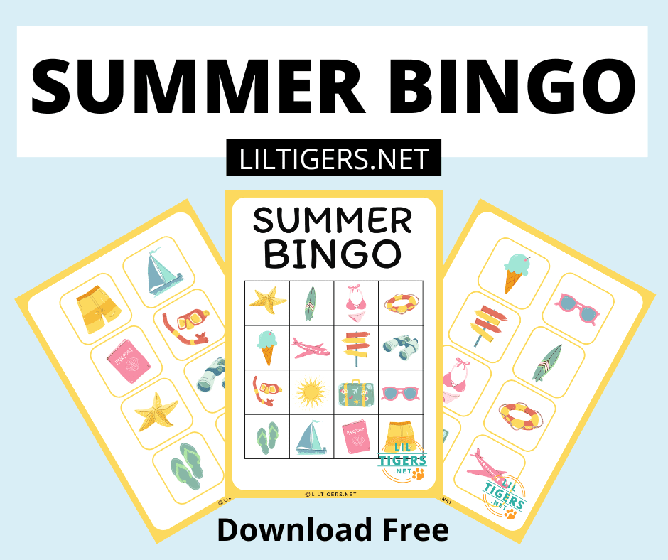 free printable summer bingo for kids