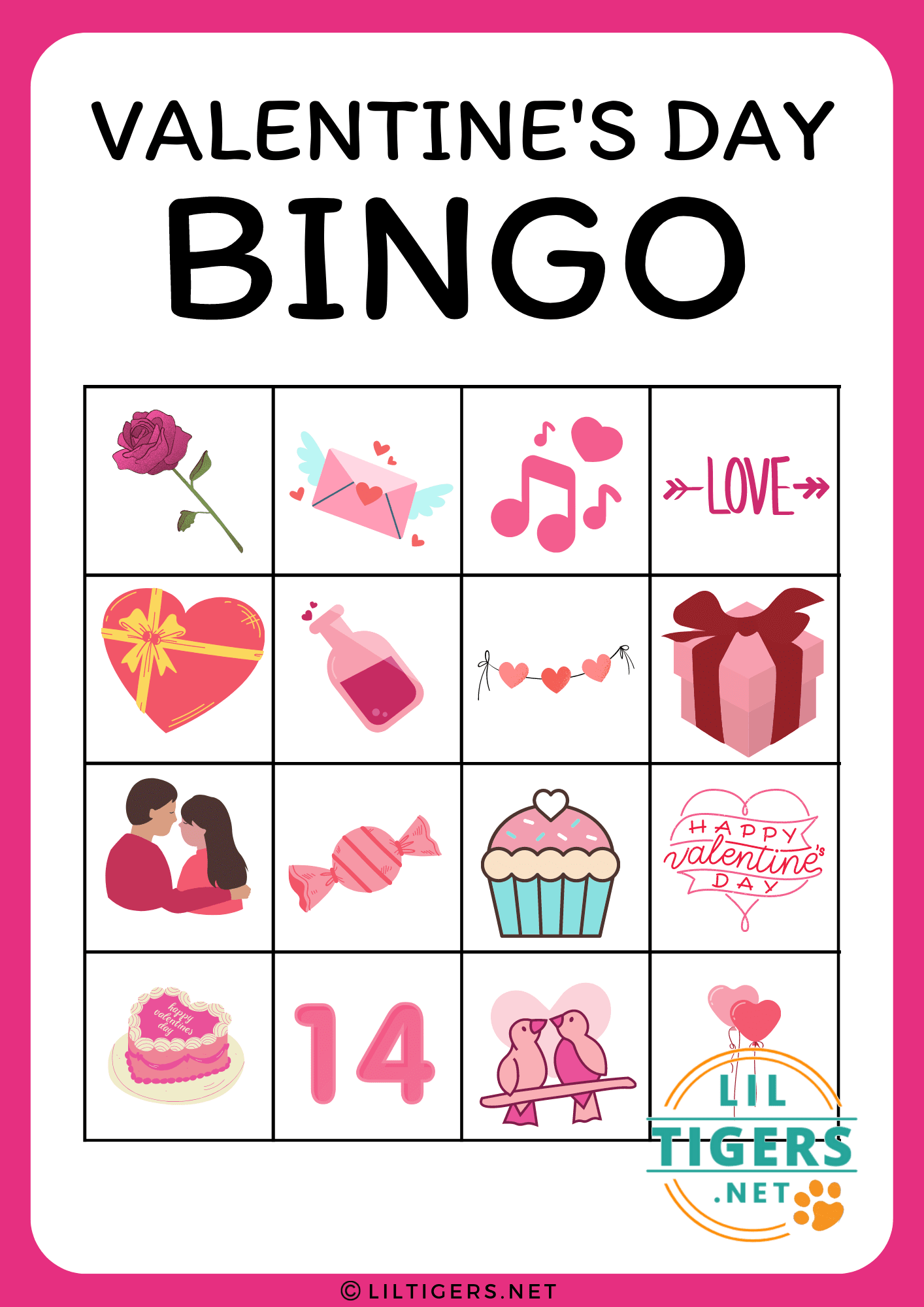 valentine's day bingo free printables