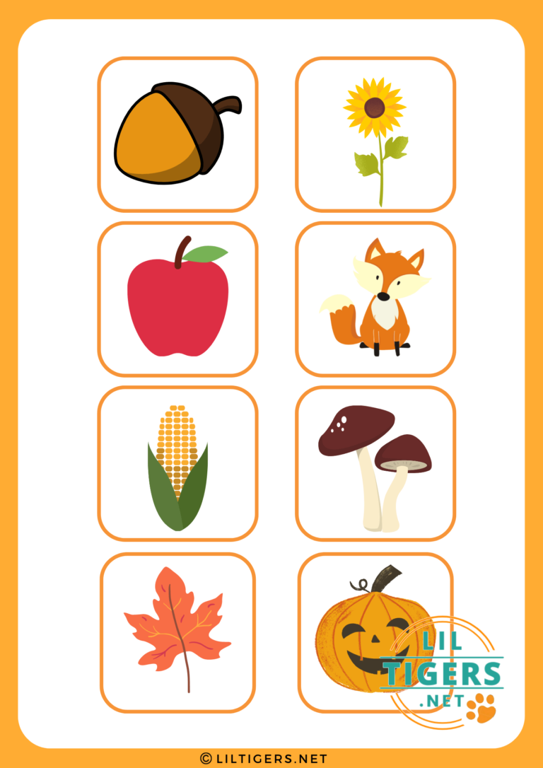 Free Printable Fall Bingo For Kids - Lil Tigers