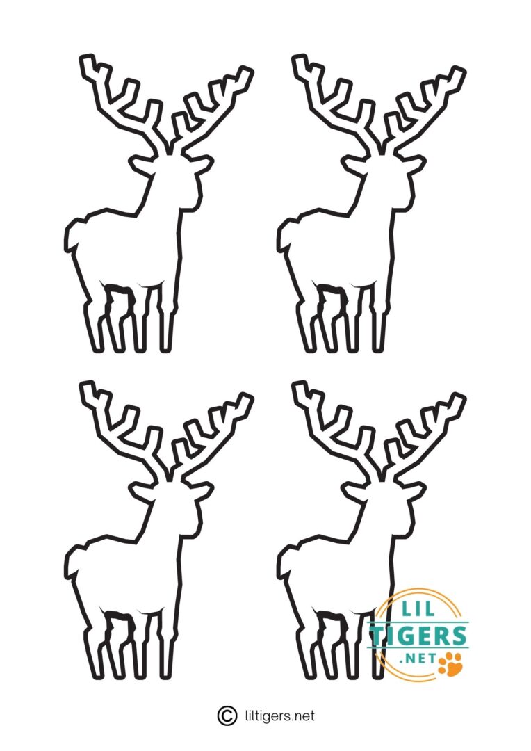 Free Printable Reindeer Templates - Lil Tigers Lil Tigers